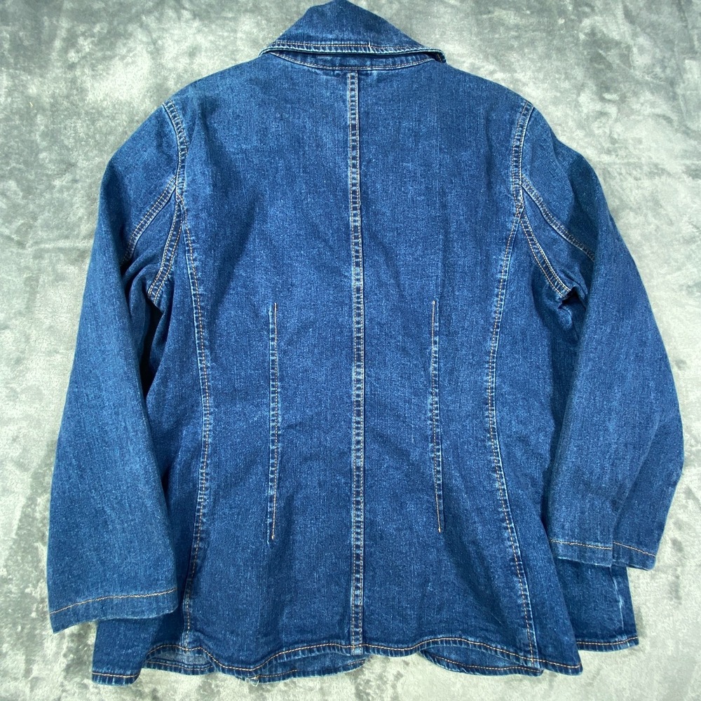 Vintage Levi's Denim Jacket 90's Trucker Womens 2X Ex-Boyfriend Light Plus Y2K - Picture 10 of 10